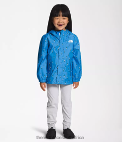 Kids Antora Rain Jacket The North Face BXR24689 Clothing Super Sonic Blue Joy Floral Print