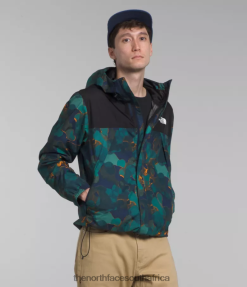 Men Antora Jacket The North Face BXR246281 Clothing Summit Navy Camo Texture Print/TNF Black