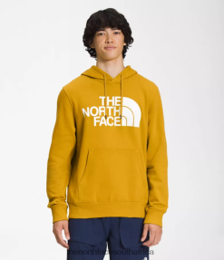 Men Half Dome Pullover Hoodie The North Face BXR246114 Clothing Arrowwood Yellow