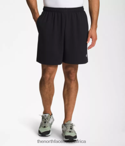 Men Simple Logo Fleece Shorts The North Face BXR246361 Clothing TNF Black