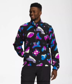 Men TNF Polartec 100 -Zip The North Face BXR246302 Clothing TNF Black Infographic Print