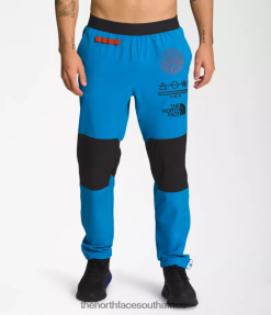Men Trailwear OKT Joggers The North Face BXR246217 Clothing Super Sonic Blue/TNF Black