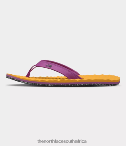 Women Base Camp Mini Slip-ons II The North Face BXR24664 Footwear Base Camp Summit Gold/Purple Cactus Flower