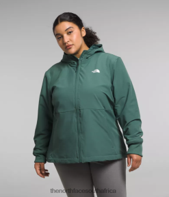 Women Plus Shelbe Raschel Hoodie The North Face BXR246245 Clothing Dark Sage